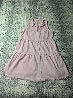 Luvamia Pink Denim Dress Ladies Large New with Tags